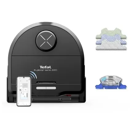 Robot Tozsoran TEFAL RG9475 X-Plorer Seriya 220 Mop Funksiyalı Qara 5600 Pa (2211401200)